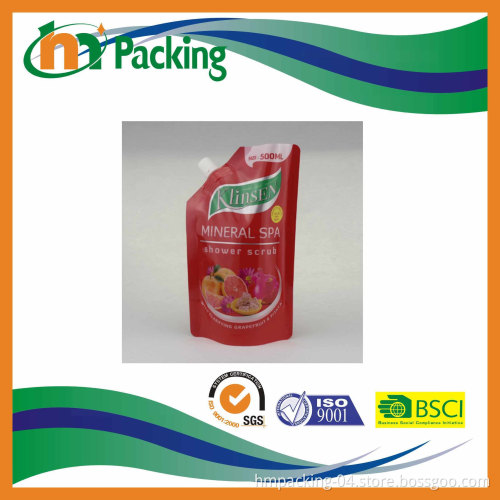 Customized Stand up Gusset Spout Food Pouch for Jelly Juice